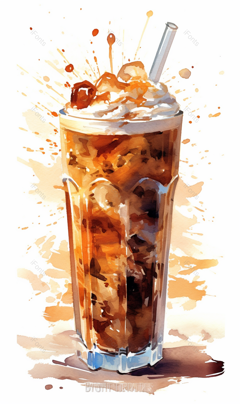 白色清新夏季饮品可乐海边度假插画背景,插画/手绘图,插画/手绘图库,插画/手绘图下载,插画/手绘